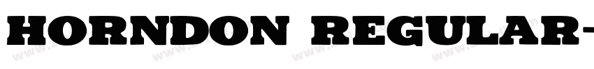 horndon regular字体转换